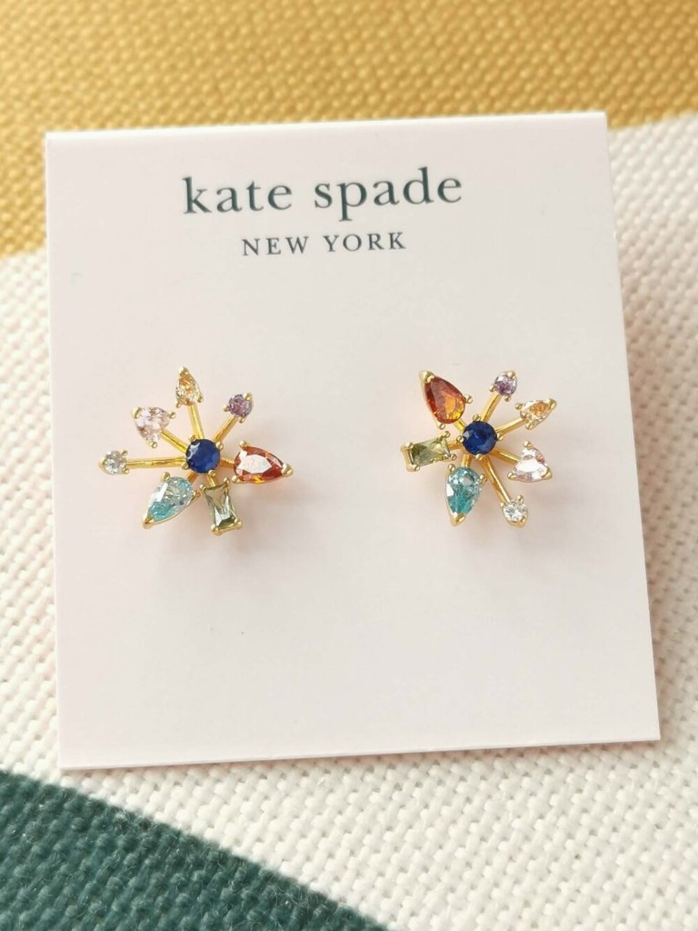 Kate Spade Firework floral multi color studs earrings NEW